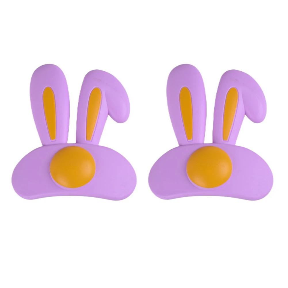 2Pcs Cute Rabbit Ears Helmet Decoration Universal Motorcycle Electric Car Helmet Styling Stickers Cycling Helmet Accessories