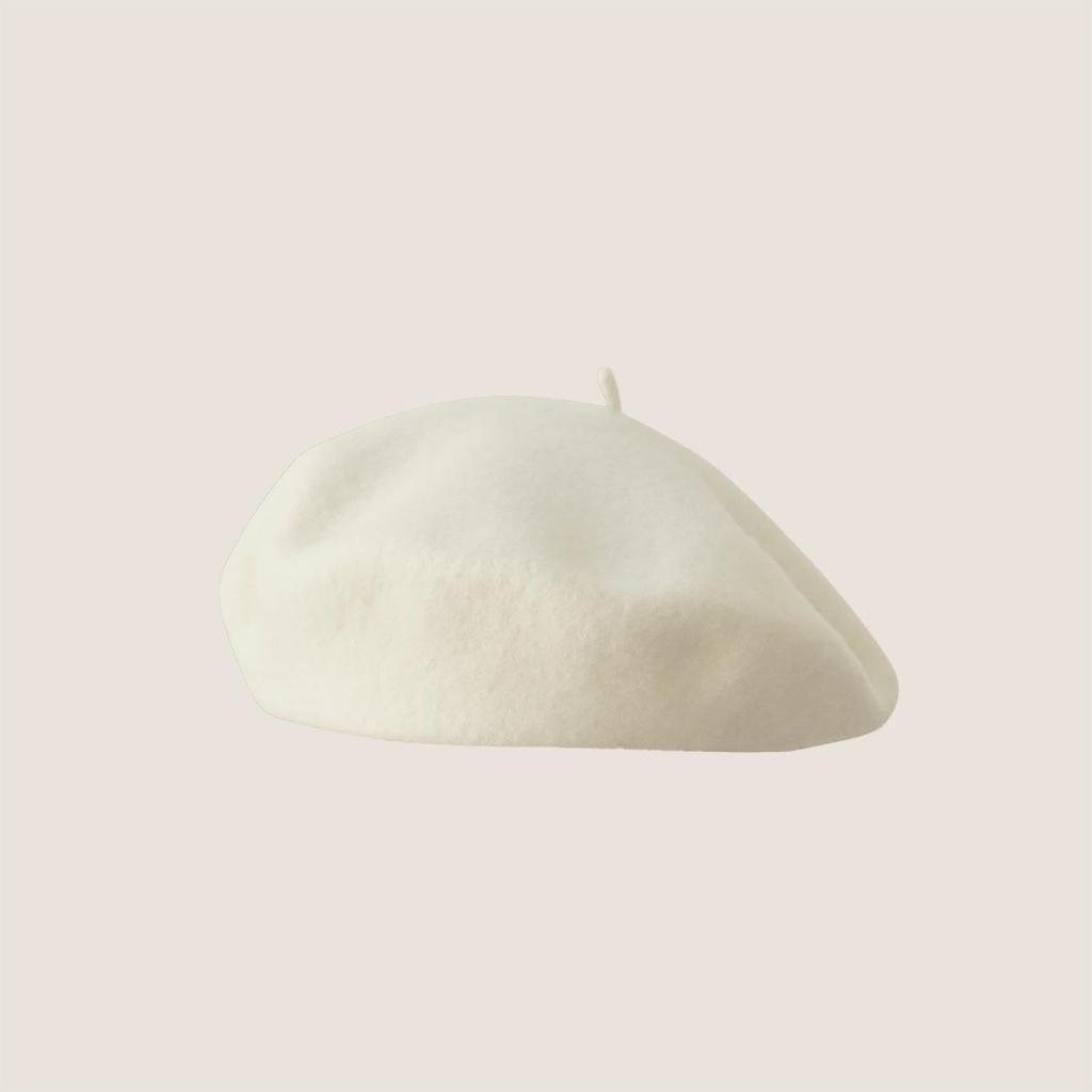 Vintage Wool French Beret for Women Solid Fashion Simple Casual Beret Solid Classic Breathable Soft Comfortable Hat for Fall Winter