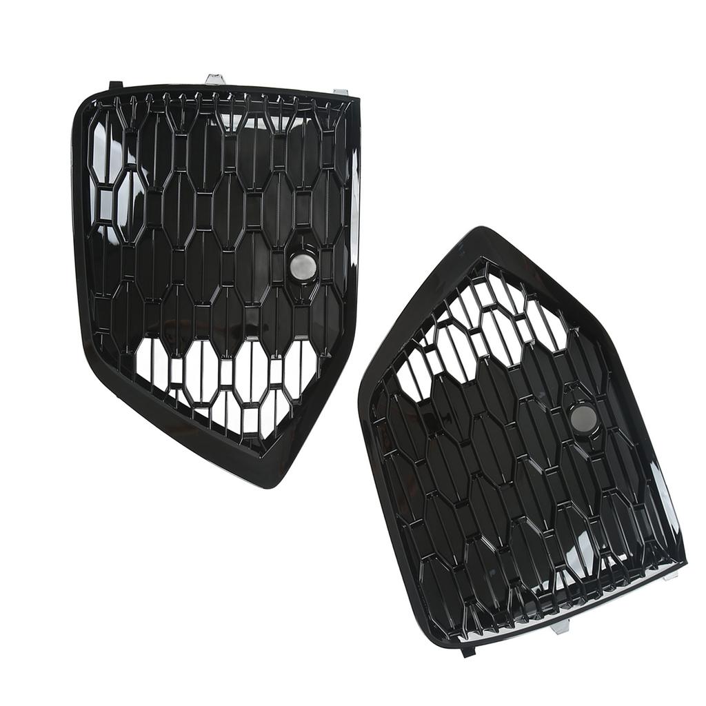 2Pcs Front Fog Lamp Light Grille Cover for RSQ8 Style Glossy Black for Q5 80A Facelift 2021 and