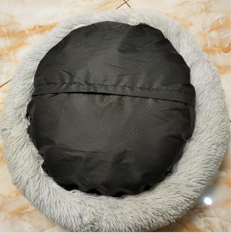 Round Plush Cat & Dog Bed – All-Season Warmth, Multi-Size Options for Small & Medium Pets