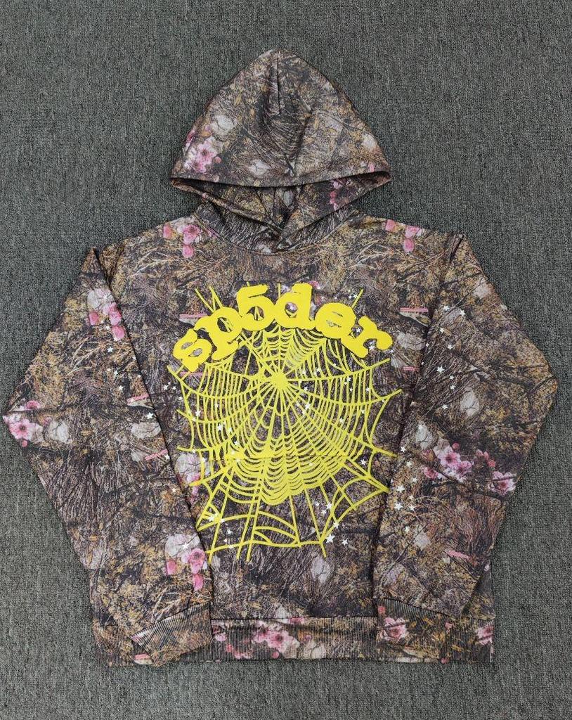 Hanorac Bărbătesc Greu cu Imprimeu Pânză de Păianjen - Trendy, Croială Largă cu Plus de Catifea