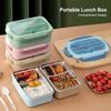 Portable Lunch Box 304 Stainless Steel Leakproof Divided Food Containers with Spoon and Chopsticks