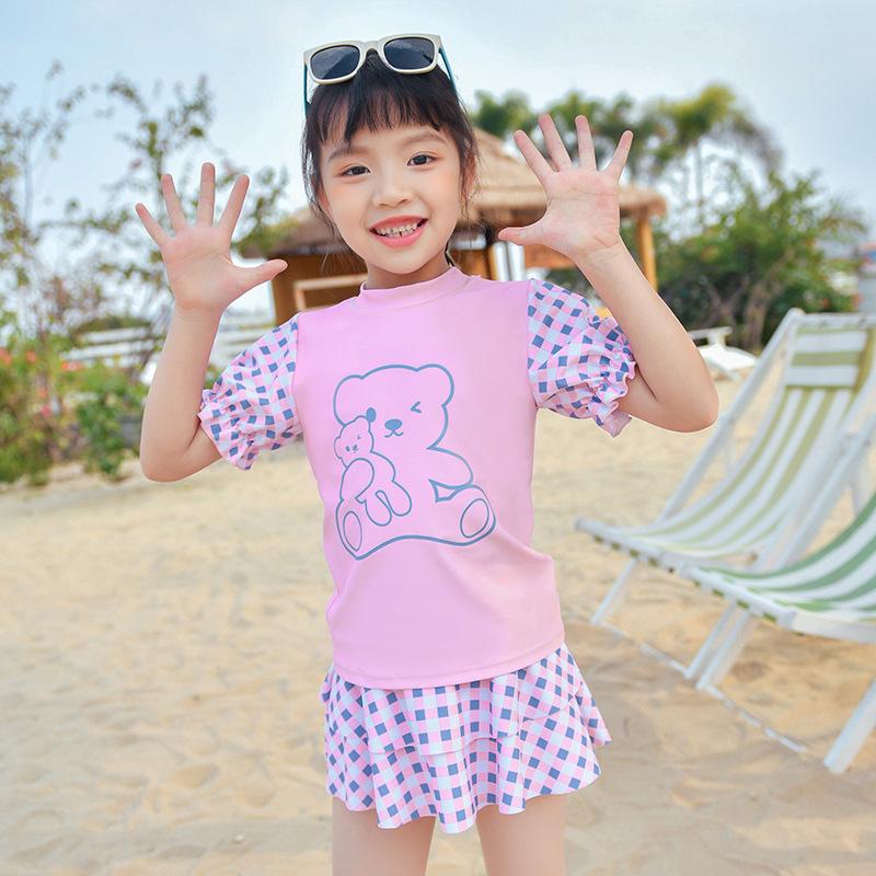 

2024 New Princess Two-Piece Skirt Swimsuit for Girls 12# (40-50 lbs)