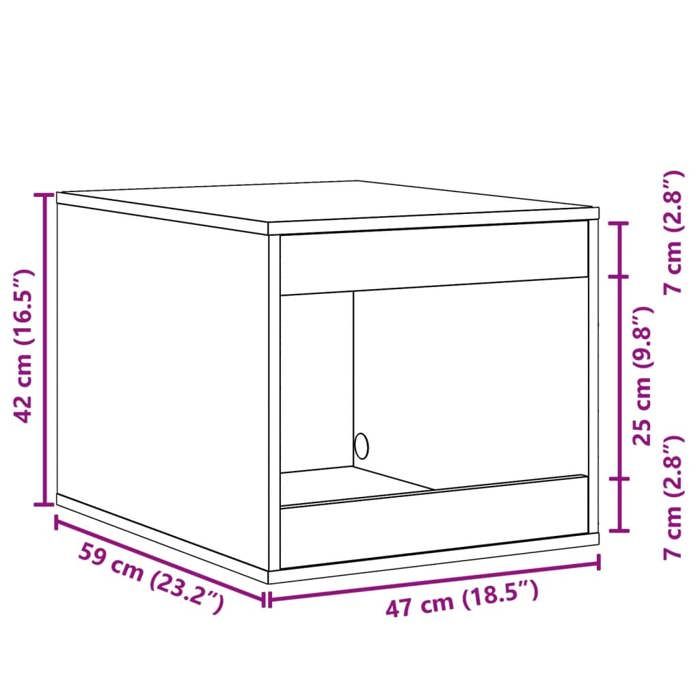 VidaXL Cat Litter Box Furniture White Engineered Wood 857760