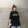 Short-sleeved Women's New Ins Hong Kong Flavor Half-sleeved Student T-shirt Women's Summer and Korean Version Loose Harajuku Bf Style White Top