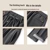 ROMON Men's Winter Thickened Wool-Blend Casual Straight-Leg Trousers