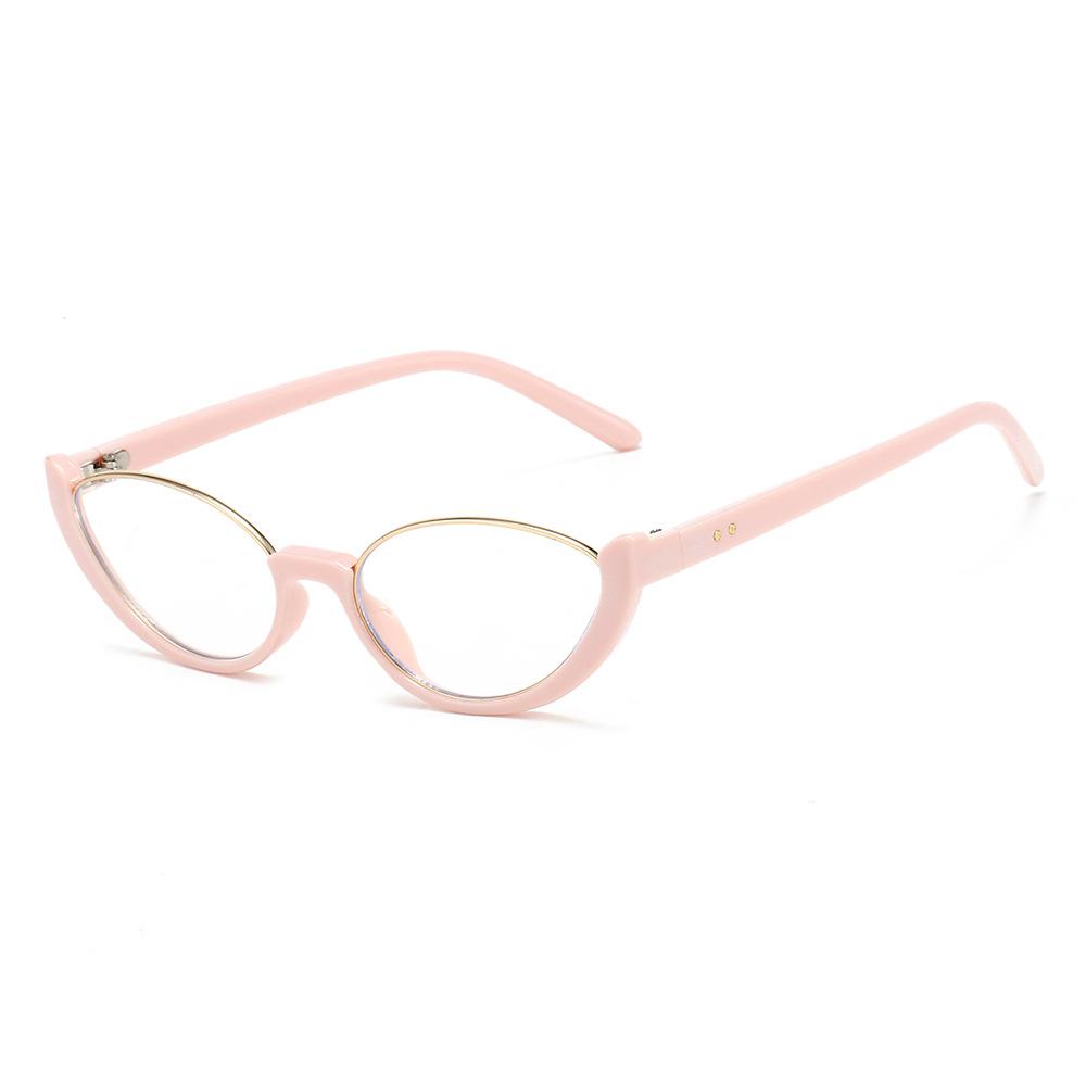 Trendy Cat Eye Glasses For Women  Stylish Clear Lens Anti-Blue Light Eyewear With Unique Decor  Prescription Ready Frames