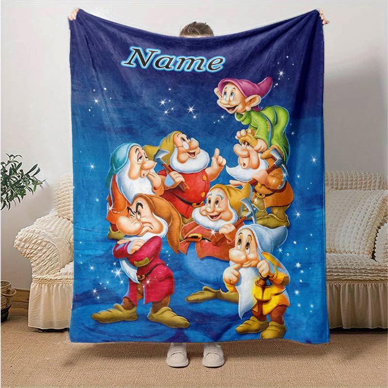 Custom 1pc Seven Dwarfs Snowy Mine Blanket, Soft And Comfortable Blanket, Casual Warm, Camping Travel Blanket, Good Birthday Gift Q9082