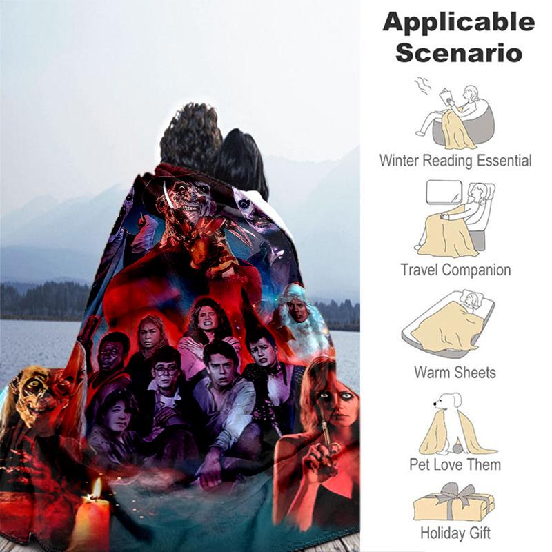Classic Horror Movie Masks Blanket Blanket Soft And Comfortable Nap Blanket Office Rest Blanket Machine Washable