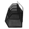 3 Grids Hanging Basket Wall Mount Slanted Opening Metal Wire Storage   for Kitchen Bathroom Laundry Room