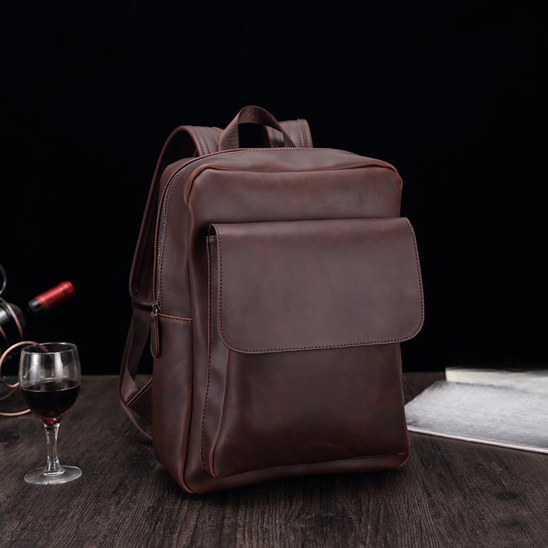 Herr Koreansk Mode Ryggsäck Retro Casual Datorryggsäck Student Skolväska Resväska