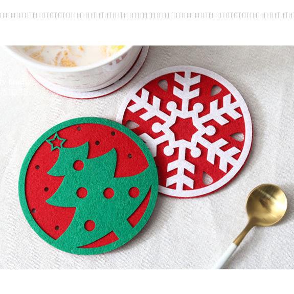 

Hollow Felt Coaster: Heat-Resistant, Absorbent, Stylish Tea Placemat with Custom Logo Options Regular