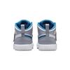 Jordan Air Jordan 1 Slip Resistant Abrasion Resistant Mid top Toddler Shoes Gray Blue Infant And Toddler BQ7196-014