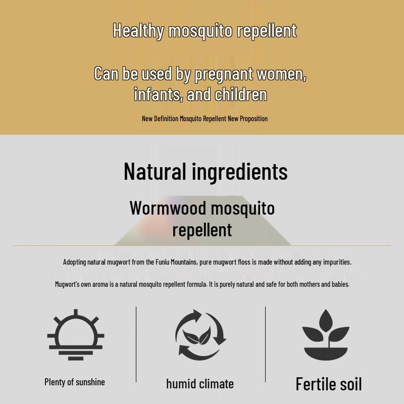 Mugwort Mosquito Repellent Sticks for Home, Kids, and Outdoor Use – Ideal for Camping, Fishing, and Fly Control
