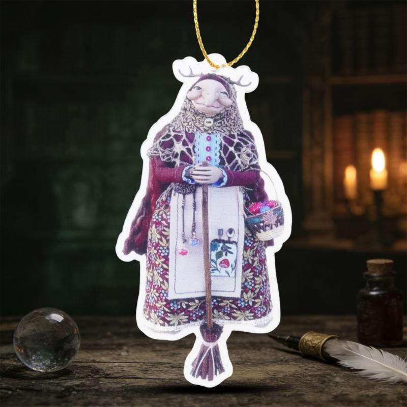 6.3Inch Height Handmade Kitchen Witch Doll,Enchanting Good Luck Charm Cooking Doll,Unique Kitchen Home Decoration