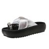Muffin platform slippers women's outer wear summer new high-end fashion set toe beach sandals