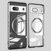 Magnetic Clear Case for Google Pixel 7a,TPU Electroplated Phone Cover with Lens Protector