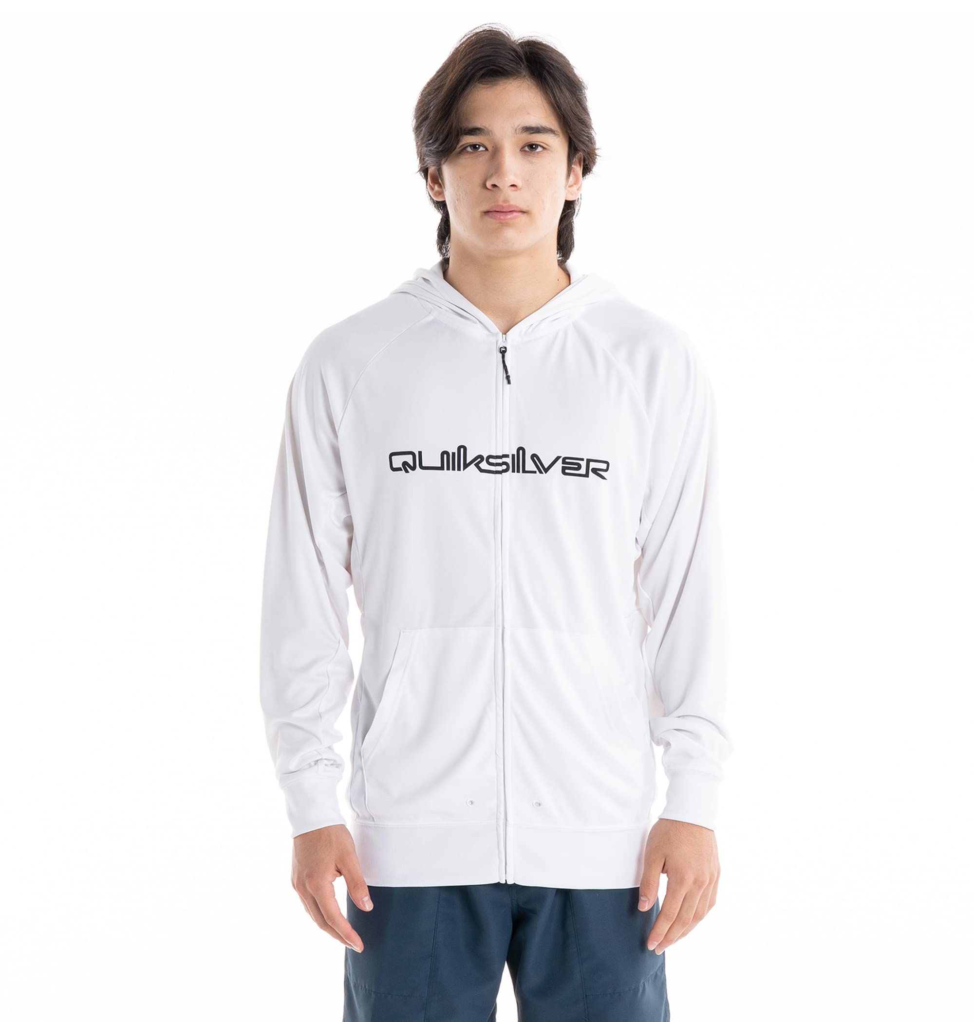 

Quiksilver Амфибийная рашгард с длинным рукавом на молнии с принтом логотипа на груди