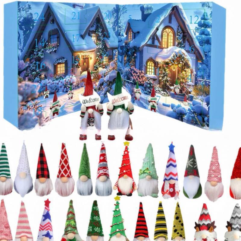 Christmas Gnome Advent Calendar Plush Toy With Educational Features For Kids And Gift Giving