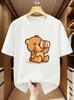 Men's Cotton Cartoon Bear Graphic T Shirt Cute Casual Summer Short Sleeve Tee