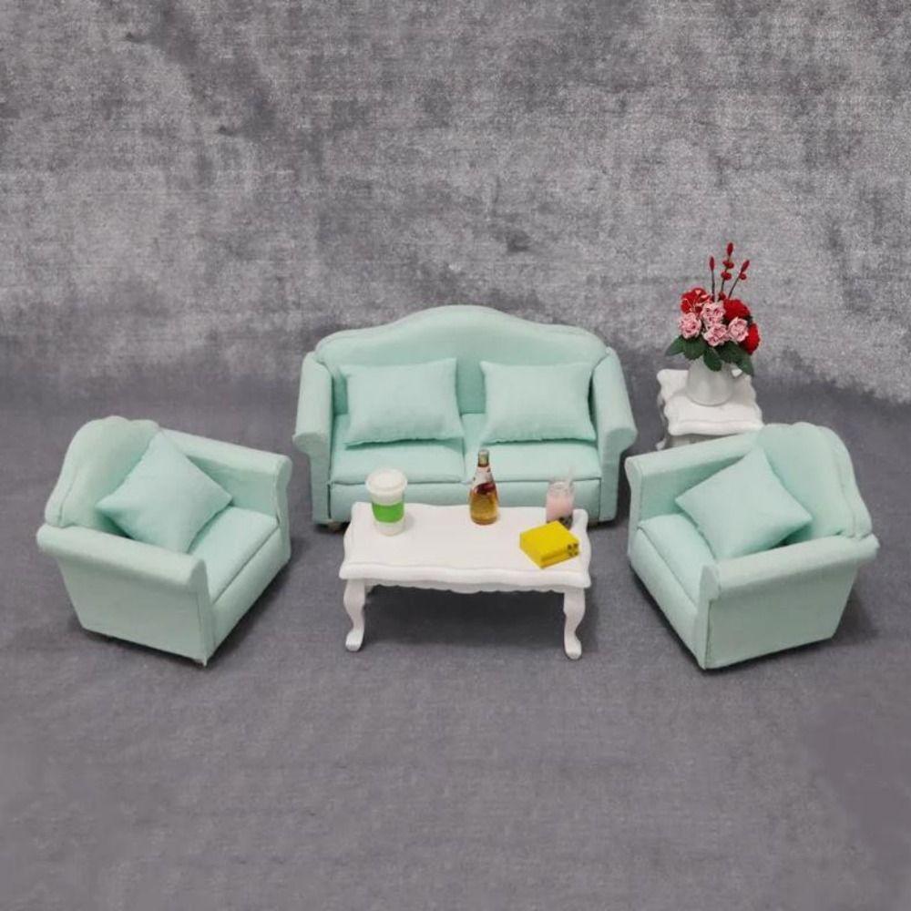 Cute 1:12 Dolls Sofa Pillows Set 8*6.5*7.5cm Miniature Doll House Accessories  Children Toys Gift