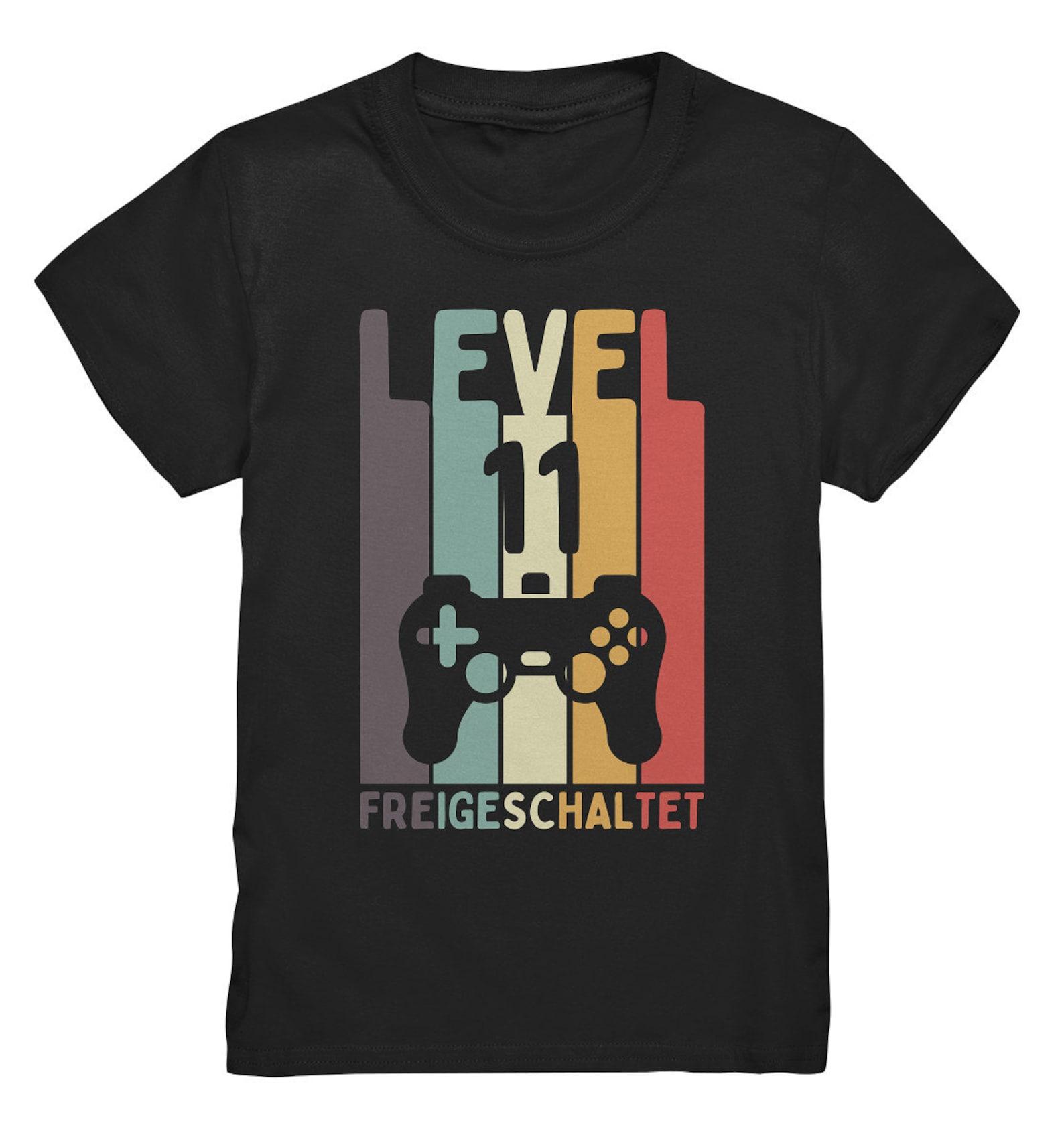 Level 11 Unlocked Birthday Gamer Gaming T-Shirt Personalized - Kids Premium Shirt 2XL