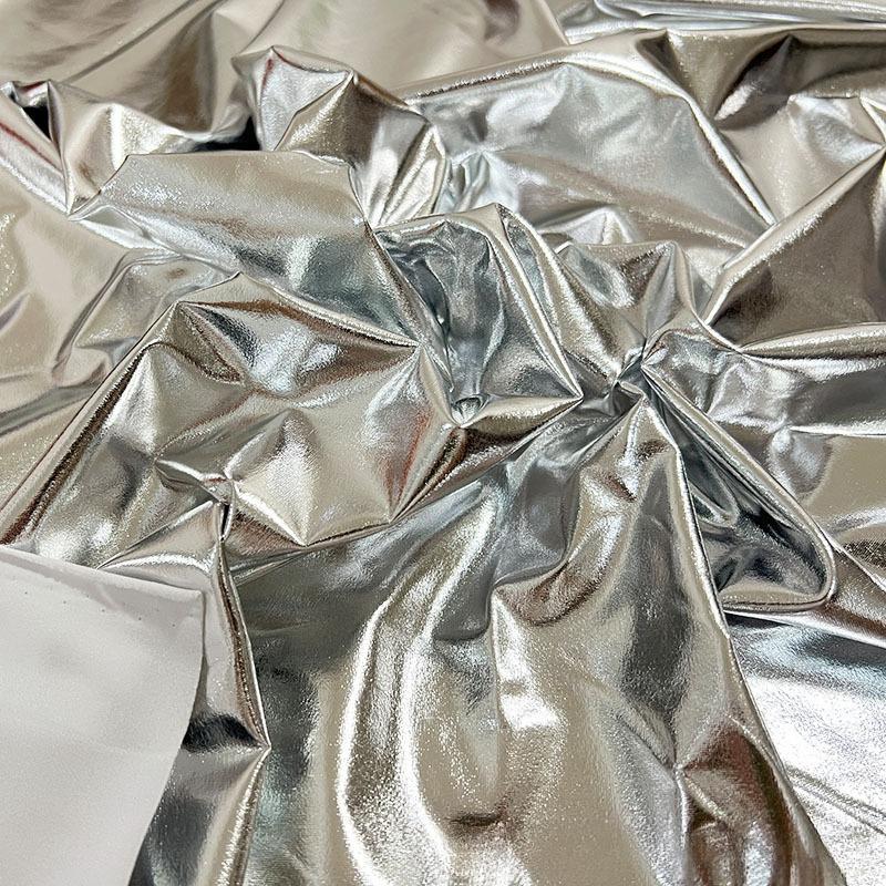 100x160cm Bronzing Glitter Stretch Fabric for Skirts Coats Clothing Sewing Plain Fashion Striped Pattern Cloth Shiny Smooth Soft