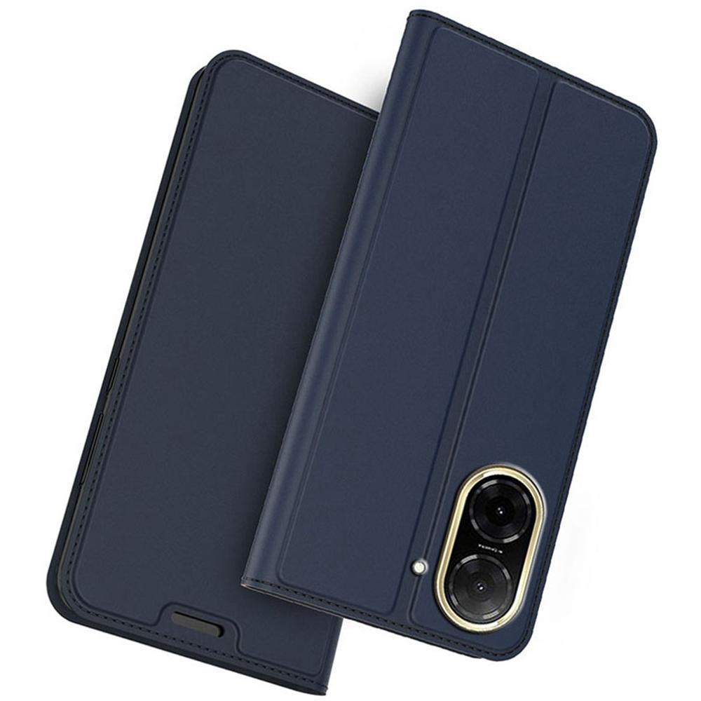 

For Xiaomi Redmi A5 4G (171.7mm)/Poco C71 4G Case PU Leather Phone Cover with Card Holder Stand Blue
