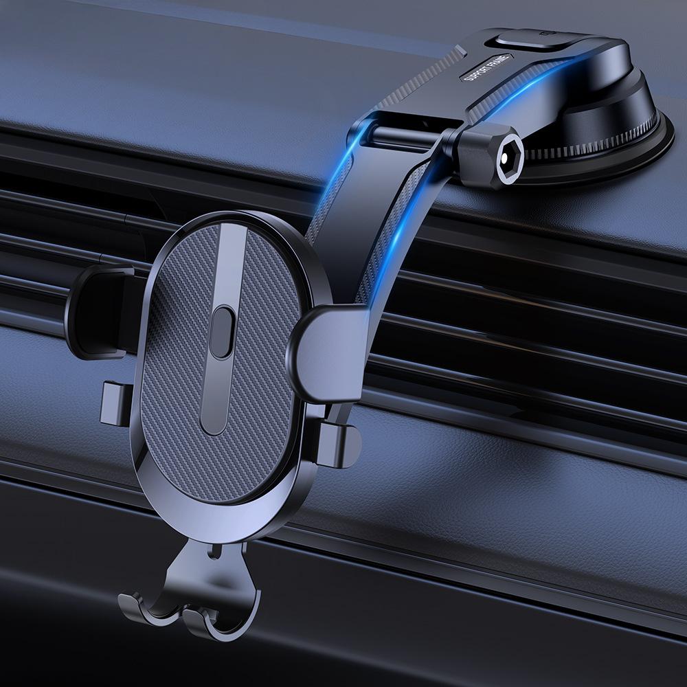 Mobile Phone Holder Air Outlet Gravity Sensor Car Holder Gravity Frosted Simplicity Solid Metallic Material