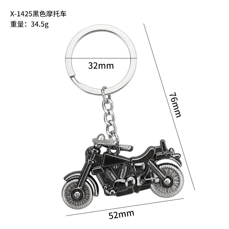 Creative Moto 3D Simulation Keyring Pendant Motorcycle Hobby Metal Stainless Steel Keychain Backpack Pendant Key Ring Chain Gift