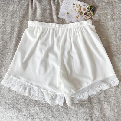Pantaloni di sicurezza Intimo in seta di ghiaccio Leggings estivi da donna con orlo in pizzo antiriflesso Intimo traspirante a tre punti
