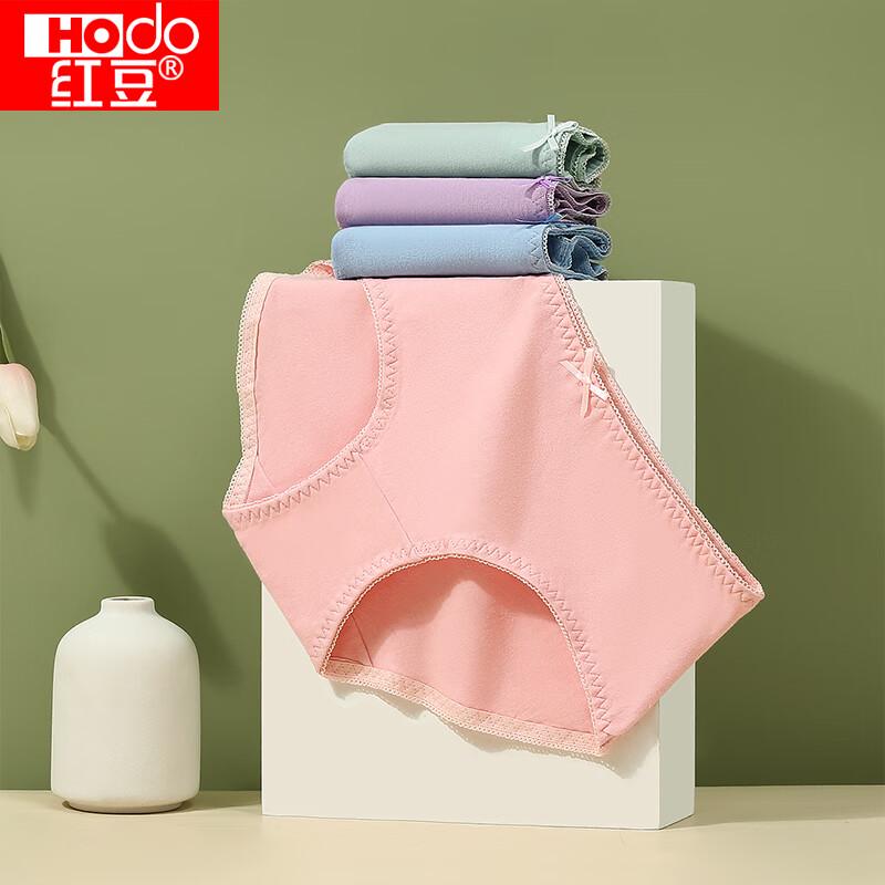 Hongdou Women's Cotton Printed Bowknot Briefs 4-Pack
