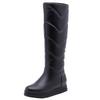 Women's Winter High Knee Boots 2025 Black White Pink Warm Fur Plush Snow Boot Flats Fashion Long Rain Shoes Girls Waterproof