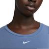 Nike Dri-FIT UV One Luxe Solid Logo Round Neck Sports Short Sleeve T-Shirt Women Tops Diffuse-Blue DD0618-491