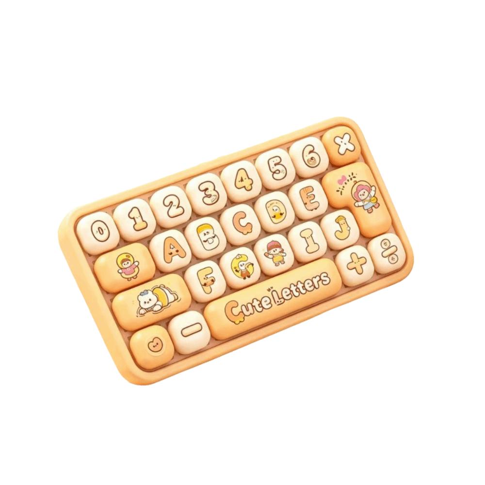 26-Tasten Mini-Tastatur Anhänger Transparente Zweifarbige Tastatur Schlüsselanhänger Kinder Tasche