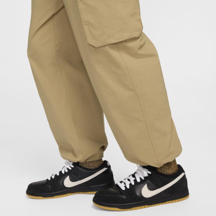 Nike Solid Color Loose Pocket Drawstring Casual Pants Men Bottoms Khaki FV7348-297
