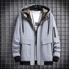 Men's Autumn and Winter Hooded Jacket Men's Trend Loose Handsome Fleece Thickened Tooling Jacket