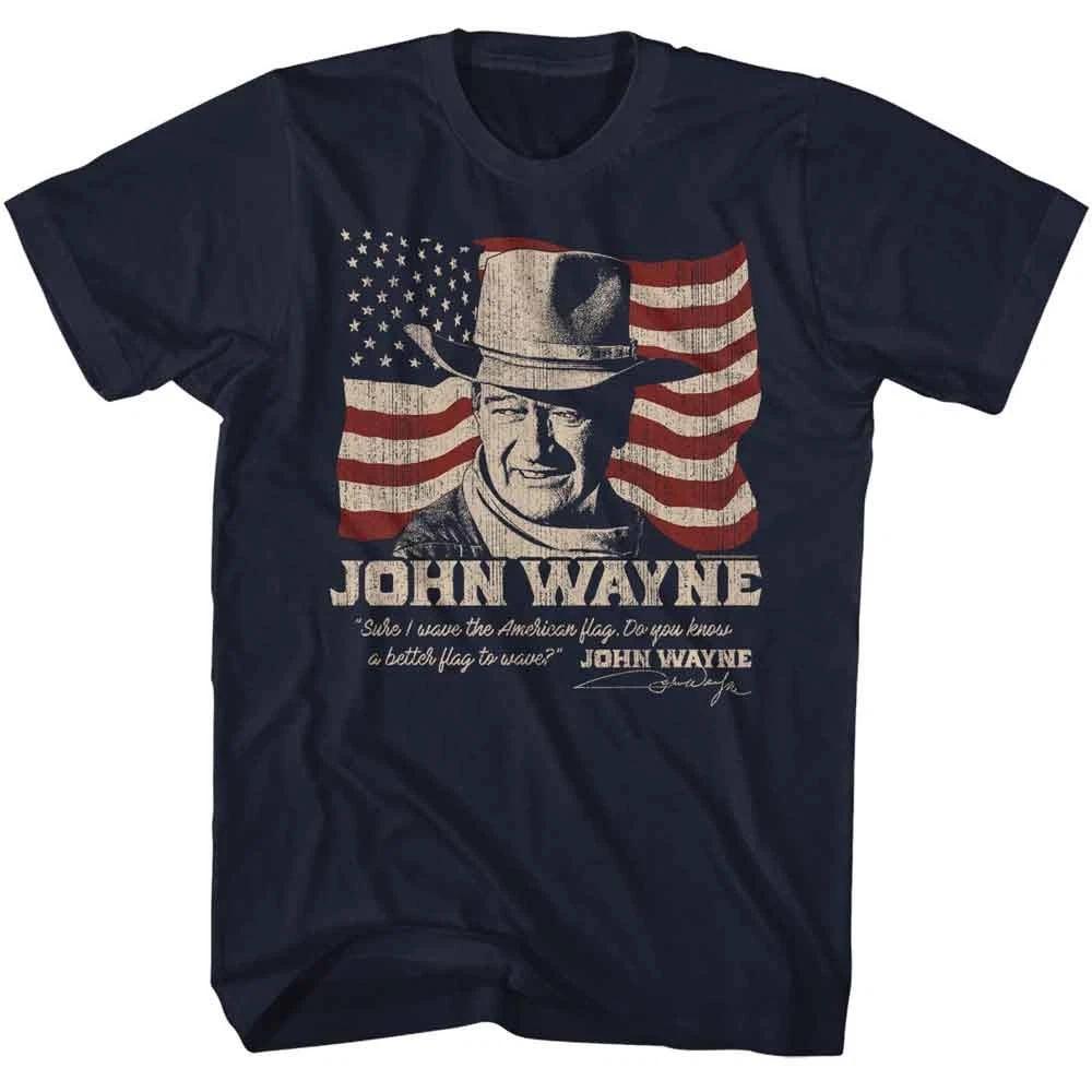 John Wayne - Better Flag - American Classics - Solid Blue  Short Sleeve T-S 100