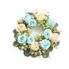 23/33cm Size Artificial Flowers Wreath Silk Material Garland Style Artificial Flowers Garland Wreath Shape Silk Fake Flower