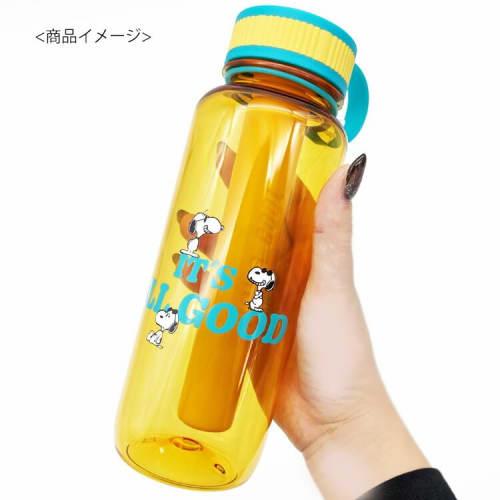 Onishi Ken PEANUTS Drink Bottle, Orange with Ice Tube, PL-2201