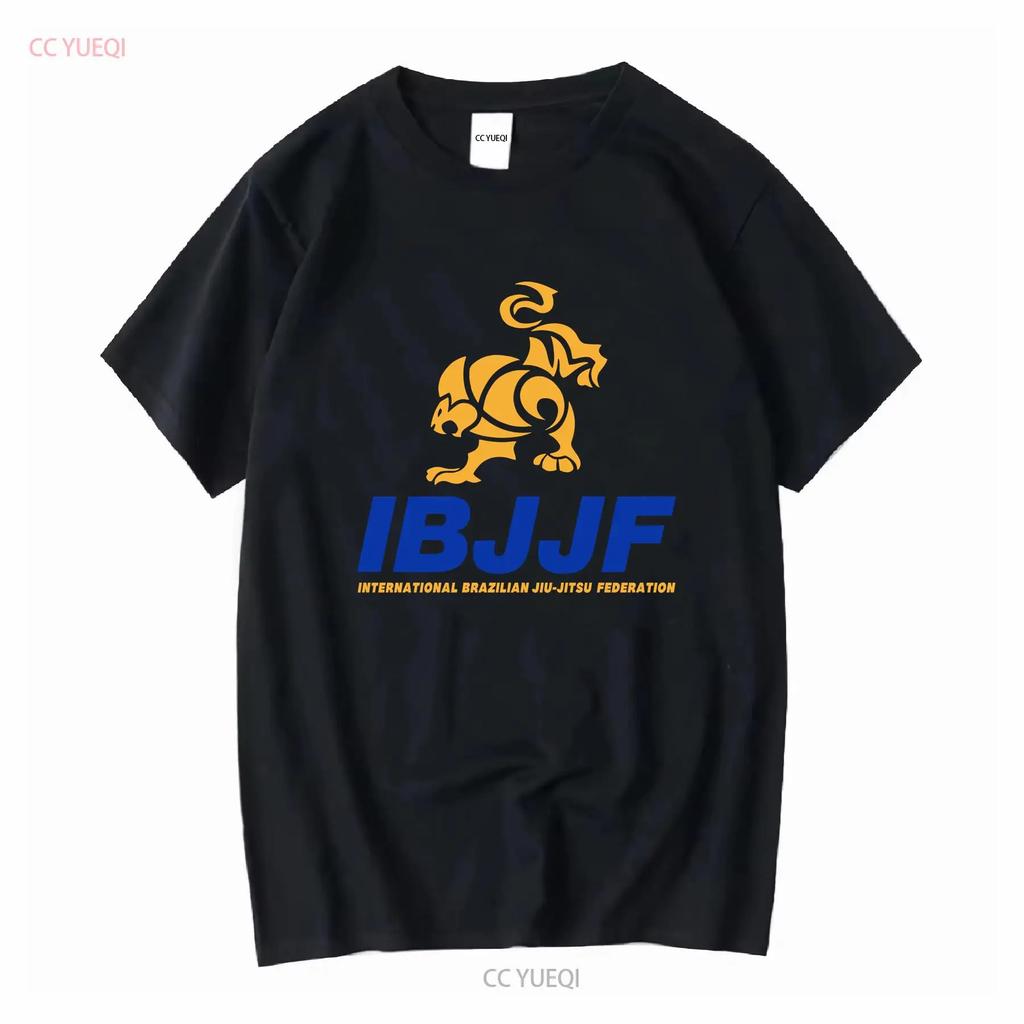 IBJJF International Brazilian Jiu Jitsu Federation Men's Black T Shirt S 5XL vintage Washed graphic Stretched homme Slightly
