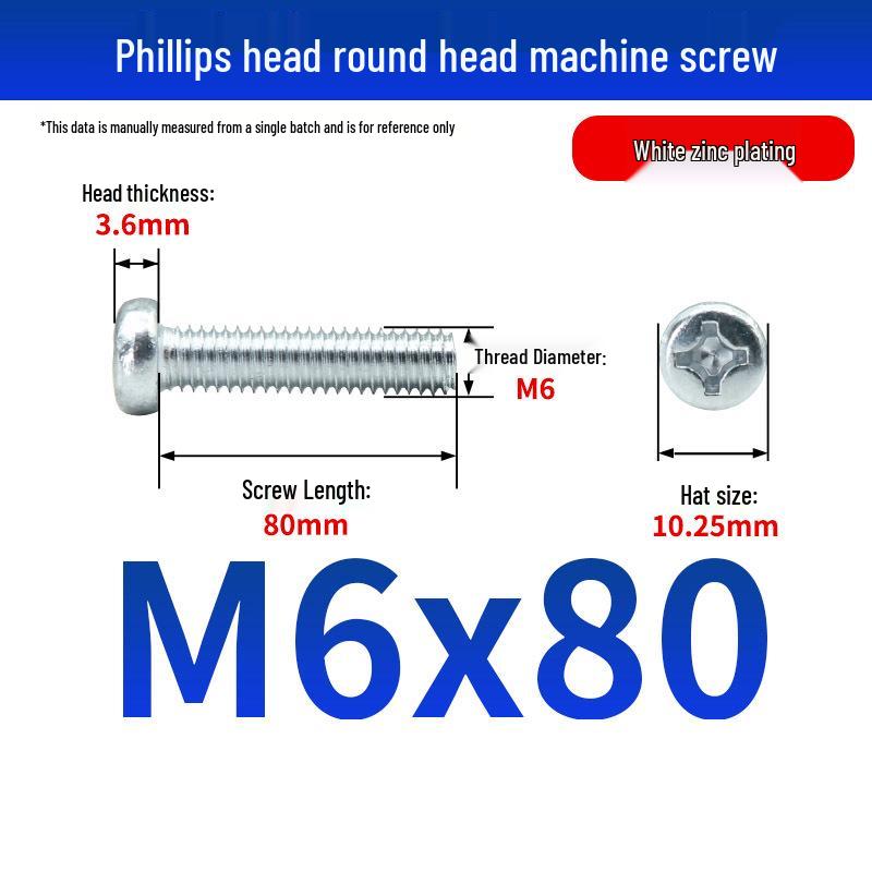 GB823 Phillips Round Head Machine Screw for Switch Socket Panel Junction Box