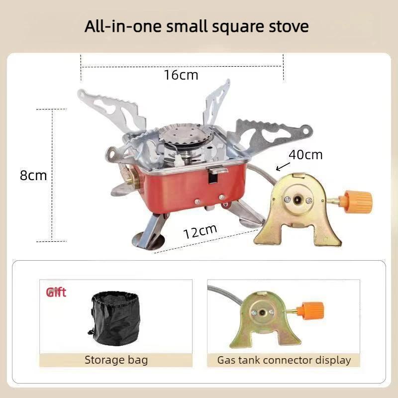 Portable Burner Camping Foldable Windproof Outdoor Gas Tank Stove for Backpacking Camping Hiking Picnic Camping Burner BBQ Grill