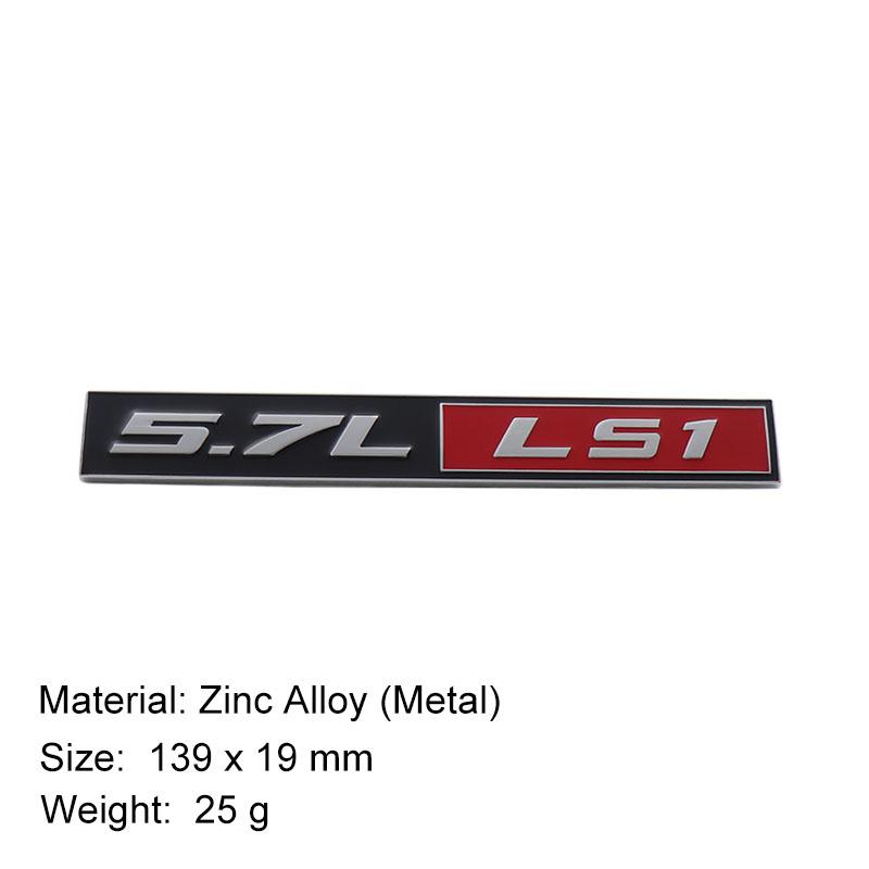 3D Premium 5.7L LS1 6.8L LS3 5.7L LS6 LT1 5.7L V8 for Car Engine Hood Fender Trunk Tail Rear Decal Emblem Badge Sticker
