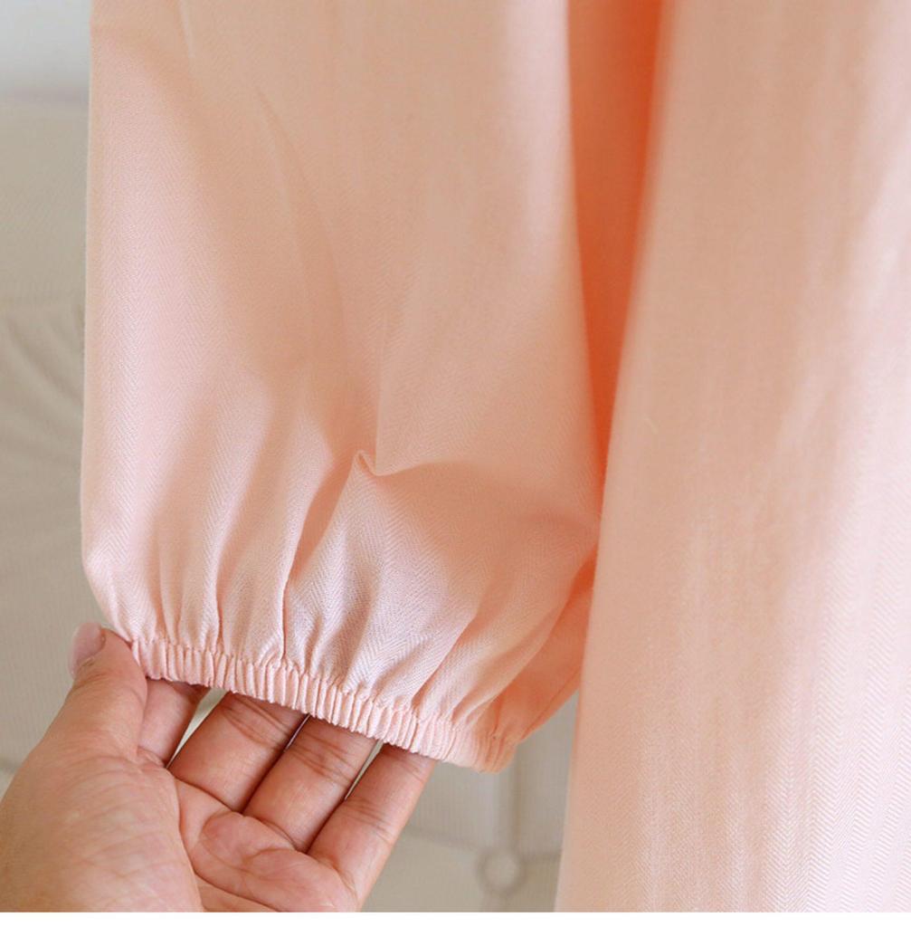 Women's Pure Cotton Gauze Nightgown with Built-in Bra, Round Neck, Lace, Versatile for Home or Outdoor Wear