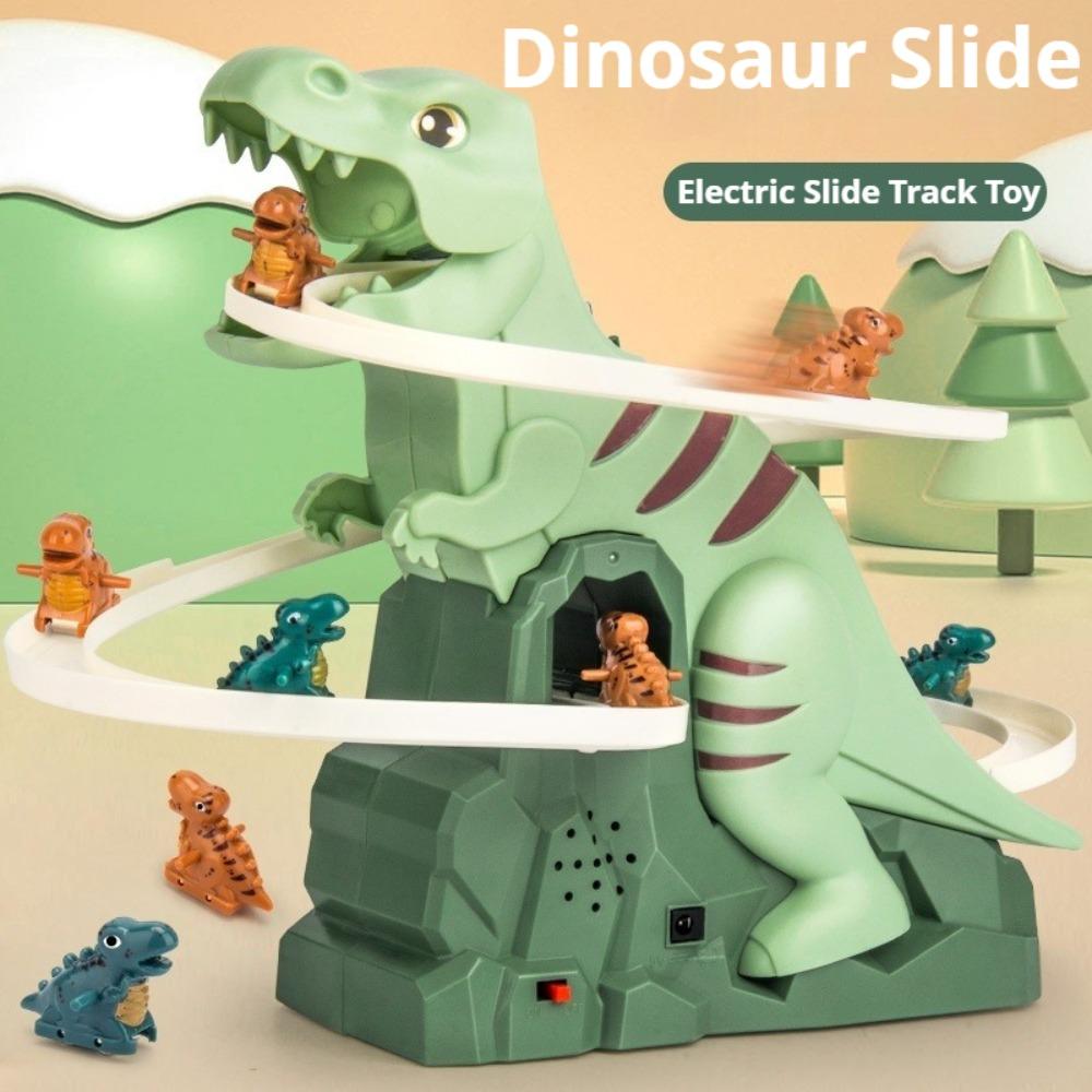 Dinosaur Assembly Stair Climbing Toy Educational Fun Electric Slide Track Toy Car