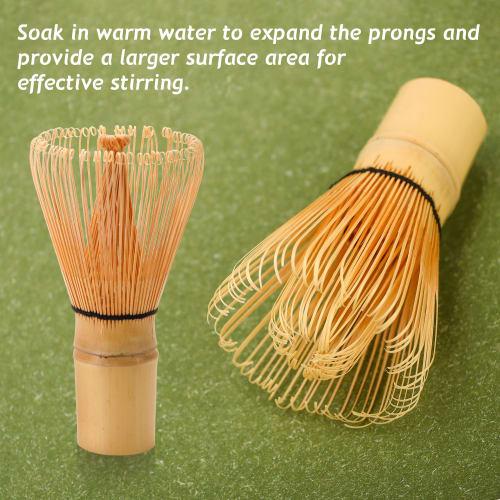 DiDiBirDi Tea Ceremony Utensils, Bamboo Chasen, Matcha Whisk, 100-Standing Tea Spoon (Set of 2)