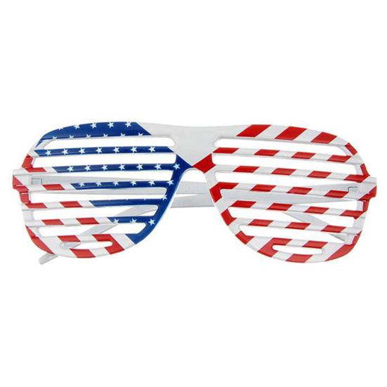 1/5/24Pcs Independence Day Glasses Flag Red Striped White Blue Star Set Pattern Shutter Glasses