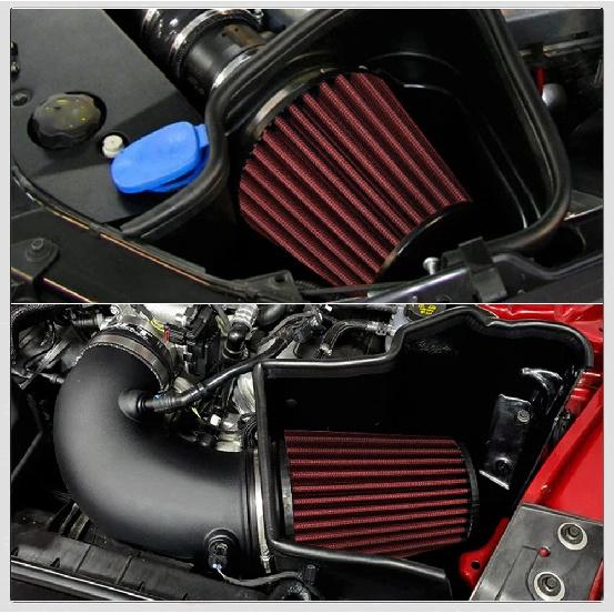 3" Cold Air Intake Pipe Kit 76mm Air Filter Car Cold Air Intake Turbo Filter Aluminum Air Filter Induction Flow Hose Pipe Kit Mass Air Flow 3