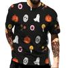 Retro Clown Graphic Male T-shirts Harajuku Tees Man Hip Hop T-shirt Halloween Black Streetwear